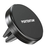 PORTENTUM Support Telephone Voiture magnetique ultrap Puissant (Non Compatible avec MagSafe) - Fixation pour Grille d’aération - 6 Aimants extrêmes - Rotation 360° - pour Samsung, Android et iPhone