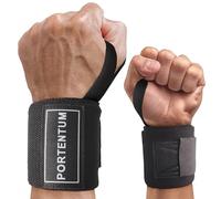 PORTENTUM Wrist Wraps Bande Poignet Musculation Unisex-Adult, Noir, Une Taille Unique Convient à Tous