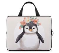 Porter des fleurs Housse pour ordinateur portable ultra fine, légère et imperméable 15 pouces, matériau néoprène durable, sac de protection portable avec dragonne