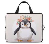 Porter des fleurs Housse pour ordinateur portable ultra fine, légère et imperméable 17 pouces, matériau néoprène durable, sac de protection portable avec dragonne