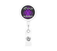 Porter du violet pour ma mère Alzheimer's Awareness Porte-badge rétractable Reel Clip Id Card Holder forNurse Student Office Worker