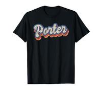 Porter Nom personnalisé Chemise Lettrage personnalisé 70's T-Shirt