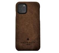 Porter Riley - Coque en Cuir pour iPhone 11 Pro (5,8 Pouce). Coque arrière Fine en Cuir véritable de qualité supérieure (Marron Chocolat)
