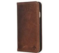 Porter Riley - Coque iPhone XR en Cuir Véritable. Housse Premium Fine en Cuir véritable avec Socle Rabattable/Coque / Etui/Portefeuille (Brun Chocolat) Brun G