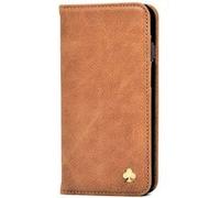 Porter Riley - Coque iPhone XR en Cuir Véritable. Housse Premium Fine en Cuir véritable avec Socle Rabattable/Coque / Etui/Portefeuille (Bronzage Brun) Brun G