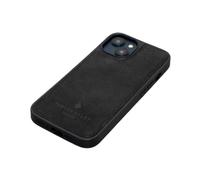Porter Riley - Étui en Cuir Compatible avec iPhone. Coque Fine en Cuir véritable de qualité supérieure, Antichoc. (Noir Pur, iPhone 16)