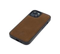 Porter Riley - Étui en Cuir Compatible avec iPhone. Coque Fine en Cuir véritable de qualité supérieure, Antichoc. (Marron Chocolat, iPhone 13)