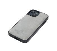 Porter Riley - Étui en Cuir Compatible avec iPhone. Coque Fine en Cuir véritable de qualité supérieure, Antichoc. (Gris, iPhone12/12Pro)