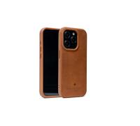Porter Riley - Étui en Cuir de qualité supérieure Compatible avec iPhone 15 Pro. Compatible avec MagSafe, Coque de Protection Fin avec Pare-Chocs (Marron Clair)