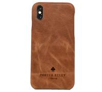 Porter Riley - Étui en Cuir pour iPhone X/iPhone XS. Étui arrière Slimline en Cuir véritable de qualité supérieure (Tan)