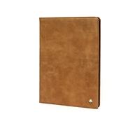 Porter Riley - Étui pour iPad 10.2" 9ème / 8ème / 7ème Génération en Cuir Véritable. Housse Premium en Cuir véritable avec Socle Rabattable/Coque/Etui avec Fonction de Support (Bronzage Brun)
