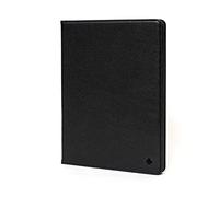 Porter Riley - Étui pour iPad 10.2" 9ème / 8ème / 7ème Génération en Cuir Véritable. Housse Premium en Cuir véritable avec Socle Rabattable/Coque/Etui avec Fonction de Support (Noir Pur)