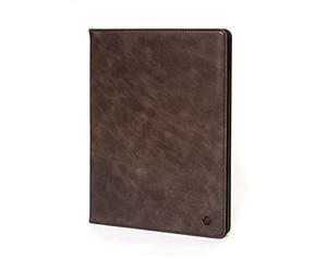 Porter Riley - Étui pour iPad 10.2" 9ème / 8ème / 7ème Génération en Cuir Véritable. Housse Premium en Cuir véritable avec Socle Rabattable/Coque/Etui avec Fonction de Support (Brun Chocolat)