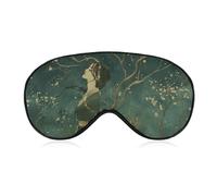 Porter une robe verte masque de sommeil pour homme et femme avec sangle réglable - Masque occultant doux et respirant - Antidérapant - Essentiels de voyage