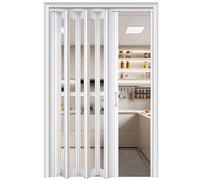 Portes accordéon coulissantes, portes intérieures pliantes rétractables avec serrure et clé, isolation acoustique basse piste pour cuisines, salles de bains et couloirs