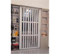 Portes Accordéon Intérieures Blanches De 100 Cm De Large, 196 198 200 202 210 214 220 230 De Haut, Porte Pliante Accordéon en PVC Et Verre Acrylique Coulissant, Wxh, 100x215cm/39.4x84.6in