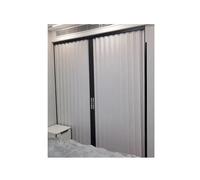 Portes Accordéon Intérieures Sur Mesure for Chambre À Coucher Avec Cadre En Aluminium Et Tissu Alvéolaire Avec Surface Résistante À L'eau Et Aux Rayures, Âme Pleine(53x80in (134.5x203cm))