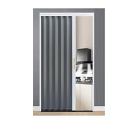 Portes Accordéon Pliantes Intérieures Portes Pliantes Intérieures Sur Mesure Rail En Aluminium Étanche Poignée Et Quincaillerie Complète for Portes De Placard, Salle De Bain(72x80in(186x203cm)
