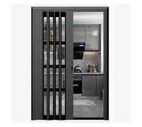 Portes accordéon pour porte/placard/cuisine, portes coulissantes pliantes pour intérieur de maison, 122, 76, 61, 91, 203, 106,5 cm, 96,5 cm, cadre en aluminium et acrylique PVC, séparateur de pièce