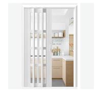 Portes accordéon pour porte/placard/cuisine, portes coulissantes pliantes pour intérieur de maison, 122, 76, 61, 91, 203, 106,5 cm, 96,5 cm, cadre en aluminium et acrylique PVC, séparateur de pièce