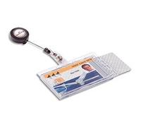 Portes-badge avec enrouleur pour 2 cartes de sécurité