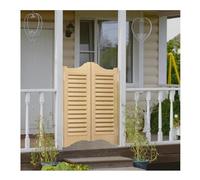 Portes battantes à 180° en bois massif de 38 mm d'épaisseur - Portes de café à double action avec 4 charnières métalliques - Facile à installer - Gain de place - Pour couloir/cuisine - 110 x 90 cm
