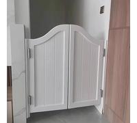 Portes battantes à 2 panneaux, cloison de style occidental à fermeture automatique pour décoration d'intérieur, surface lisse - Installation facile par vis