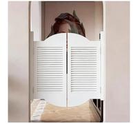 Portes battantes blanches de saloon, portes intérieures à persiennes pour cafés, portes cowboy en bois de western pour cuisines et bars(100x90cm(39.4x35.4in))