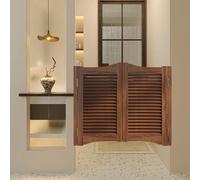 Portes battantes commerciales en bois massif pour café et bar, charnières métalliques ouvertes à 180°, idéales pour cuisine, couloir, pub, chambre à coucher, salle de bain (marron, 94 x 100 cm)