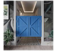 Portes Battantes Comptoir Rétro Portes Battantes De Café 90/100/110cm Porte Battante De Salle De Douche En Bois Western Porte Battante Double Pour Couloir D'Intérieur(Bleu,W86*H90cm)