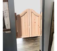 Portes battantes de café d'intérieur - Porte battante demi-taille inachevée pour couloir, chambre à coucher, salle de bain - Dimensions : 115 x 90 cm (l x H) - Solution élégante de décoration