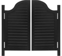 Portes battantes de café en bois massif - Porte double durable avec charnières métalliques for cuisine, salle de bain et usage commercial(Black,90x70cm)