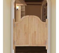 Portes battantes de café en bois massif - Porte double durable avec charnières métalliques for cuisine, salle de bain et usage commercial(Wood,120x90cm)