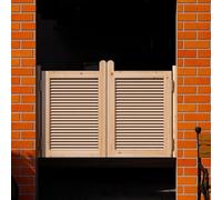 Portes Battantes de Saloon/Café, W 70-150 cm Porte Intérieure Partition en Bois Massif avec Charnières, Fermeture Automatique, Porte Battante Double pour Bar Comptoir d'entrée(C,W 37.4xH 35.4 IN)