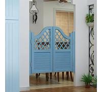 Portes battantes d'intérieur en bois massif avec charnières et fermeture automatique - Porte de bar blanche pour cuisines, centres commerciaux, cloisons et salons - 76,2 x 81,3 cm Design durable