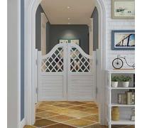 Portes battantes d'intérieur pour café, charnières de porte battante en bois incluses avec fermeture automatique, porte de bar pour centres commerciaux, cuisine, cloison, majordome (blanc, 96,5 x 91,4