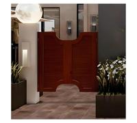 Portes battantes en bois massif，Battante Double Porte Saloon En Bois Avec Charnières，mi-hauteur Porte De Café À Persiennes Avec Cloison，Western Cowboy Portes(B,W95xH80cm(37.40x31.49in))