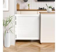 Portes battantes en bois massif blanc - Portes de café ouvertes bidirectionnelles à 180° avec charnières métalliques, parfaites pour cuisine, bar ou chambre à coucher, séparation d'entrée (l x H) 80