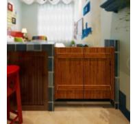 Portes battantes marron pour café, demi-taille pour bars, pubs et restaurants, portail d'entrée/sortie de caissier, utilisation intérieure (100 x 90 cm)