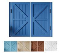 Portes Battantes pour CaféS Portes Saloon En Bois Ouverture Et Fermeture à 180°CharnièRes En Acier Inoxydable Largeur 70-150 Cm AdaptéEs aux Porches Bars EntréEs Et CaféS Blue 110x90cm/43.3x35.4in