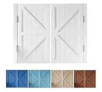 Portes Battantes pour CaféS Portes Saloon En Bois Ouverture Et Fermeture à 180°CharnièRes En Acier Inoxydable Largeur 70-150 Cm AdaptéEs aux Porches Bars EntréEs Et CaféS White 90x90cm/35.4x35.4in