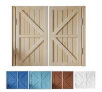 Portes Battantes pour CaféS Portes Saloon En Bois Ouverture Et Fermeture à 180°CharnièRes En Acier Inoxydable Largeur 70-150 Cm AdaptéEs aux Porches Bars EntréEs Et Ca Wood colour 90x90cm/35.4x35.4in