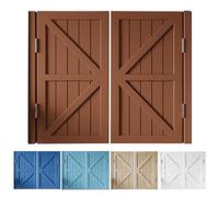 Portes Battantes pour CaféS Portes Saloon En Bois Ouverture Et Fermeture à 180°CharnièRes En Acier Inoxydable Largeur 70-150 Cm AdaptéEs aux Porches Bars EntréEs Et CaféS Brown 150x90cm/59x35.4in