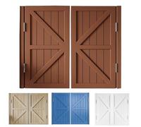 Portes Battantes Rétro Café Double Porte Battante Balançoire Demi-Porte pour Comptoir de Couloir Bars 80/90/100/110cm(Brun,W112*H90cm)