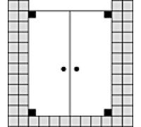 Portes battantes sur mesure SPRINZ Omega pour niche, dimensions jusqu'à : 1000x2000mm, O22.0SO, Cabines de douche: Ferrures : surface spéciale, type de verre : cristal clair avec SpriClean
