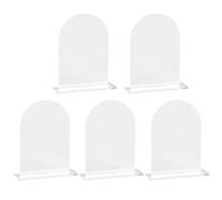 Portes-cartes de table - 5 Pièces Porte-Étiquette Arquée Vierge d'Affichage - Support Du Tableau De Mariage - Pour Fête de Mariage Fête d'Entreprise Rassemblement Traiteur Réunion