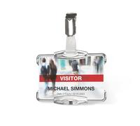 Portes-Cartes Durable Anti Rfib - Mono Transparent - Rigide - Clip Métallique - L8,7 X H5,4 Cm - Boîte De 10