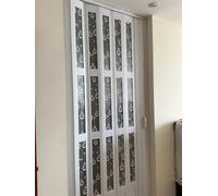 Portes coulissantes en accordéon blanc - 61 cm à 203,2 cm de large, séparateur de pièce pliable multifonctionnel pour cuisine, salle de bain, chambre à coucher - Écran de porte Concertina durable