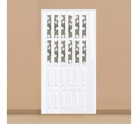 Portes coulissantes en PVC avec poignées et verre acrylique - Solution peu encombrante pour cuisine, salle de bain et placard