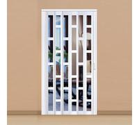 Portes coulissantes en PVC avec poignées et verre acrylique - Solution peu encombrante pour cuisine, salle de bain et placard